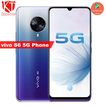 

Original vivo S6 5G mobile phone 8G 128G 6.44" Exynos 980 Octa core 4500mAh 18W Fast Charger 48MP+32MP Cameras Android 10 phone
