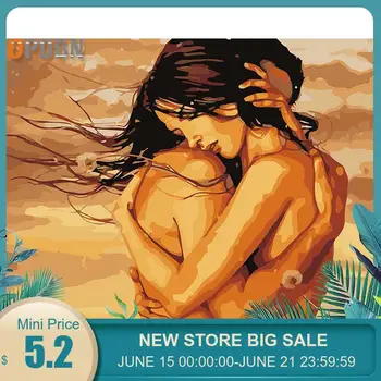 

OPDBN Tainted Frame DIY Painting By Numbers Character Picture By Numbers For Adults Modern Wall Art Decors Handpainted Diy Gift