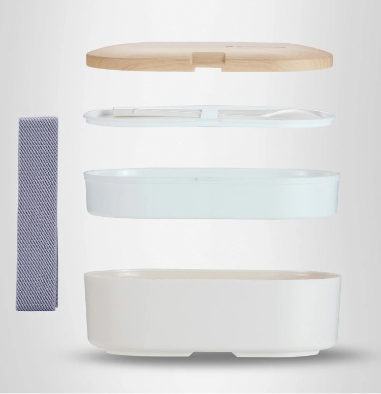 Bento Box, Bento Ланч-бокс для детей и взрослых, герметичные ланч-контейнеры с 2 ярусами, изготовленные из пшеничного волокна