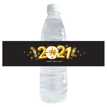 

2021 Happy New Year Party Decoration Stickers Water Bottle Labels Celebration New Year Party Decoration 20pcs/lot