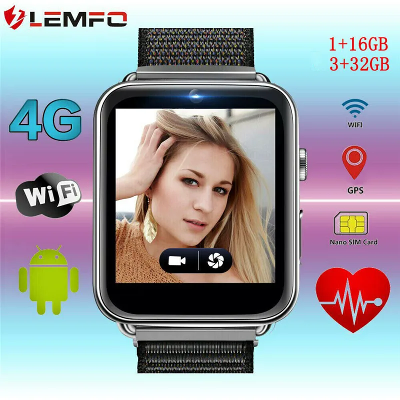 Горячая 4G Android 7.1.1 IP67 gps Водонепроницаемая квадратная фронтальная камера Смарт-часы gps wifi монитор сердечного ритма для Android iOS