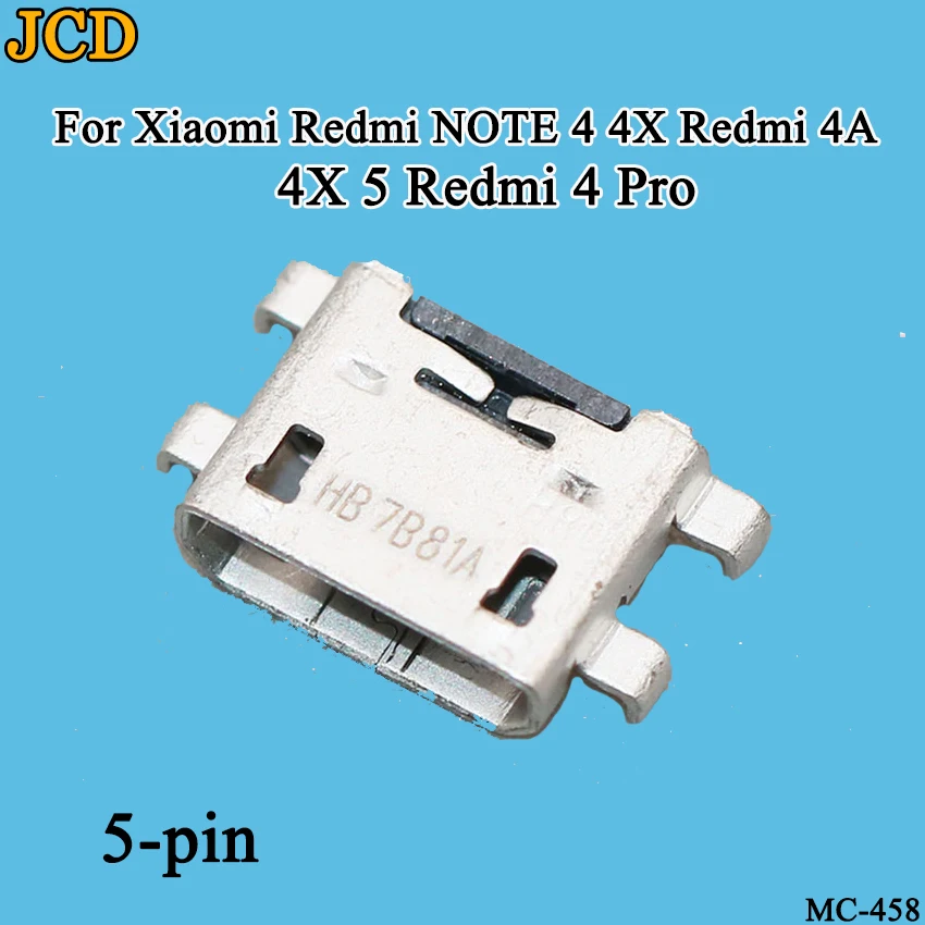 JCD 100 шт./лот для Xiaomi Redmi Note 4 4X/Redmi 4A 4X5/Redmi 4 Pro USB разъем для зарядки