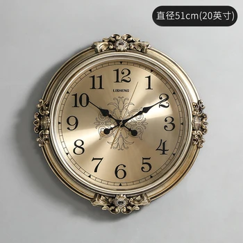 

Silent Wall Clock Creative Luxury Round Gold Glass Living Room Nordic Design Plastic Zegar Scienny Home Decoration BE50wc