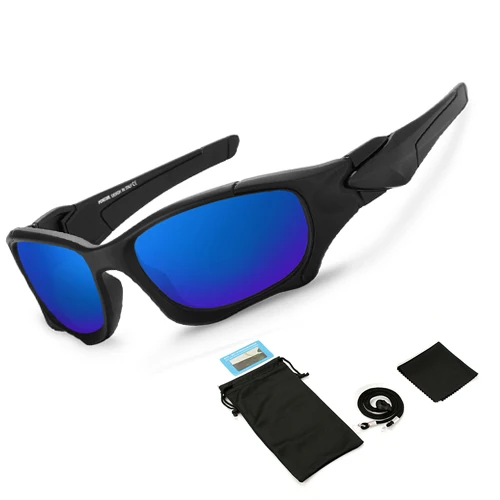 Men Women Sunglasses Polarized Hiking Glasses UV400 Sports Goggles UltraLight Cycling Climbing Running Camping Fishing Eyewear - Цвет: Blue bag