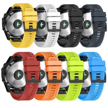 

26 22 20mm for Garmin Fenix 5 5X 5s Fenix 3 Smart Watches Band Quick Release Easy Fit Silicone Watch Wrist Band Strap