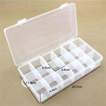 

18 Lattices Dismountable Storage Box Embroidery Accessories Bead Craft Storage Tools Cross Stitch Plastic Storage Box