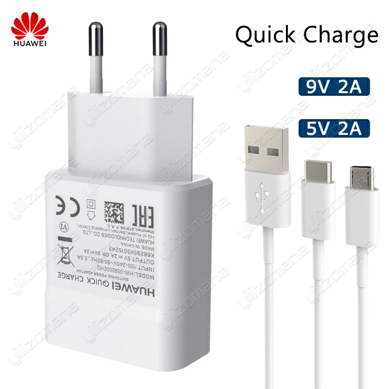 Huawei Original Charger 5V/2A 9V/2A USB Fast Charging For Huawei P8 P9 Plus Lite Honor 8 9 Mate10 Nova 2 2i 3 3i Original charge