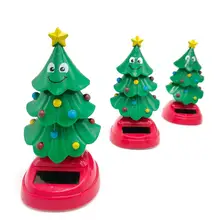 Игрушка для танцев на солнечной батарее, качающаяся Рождественская елка, куклы для рождественской елки, детская игрушка, подарок для автомобиля, украшение для дома