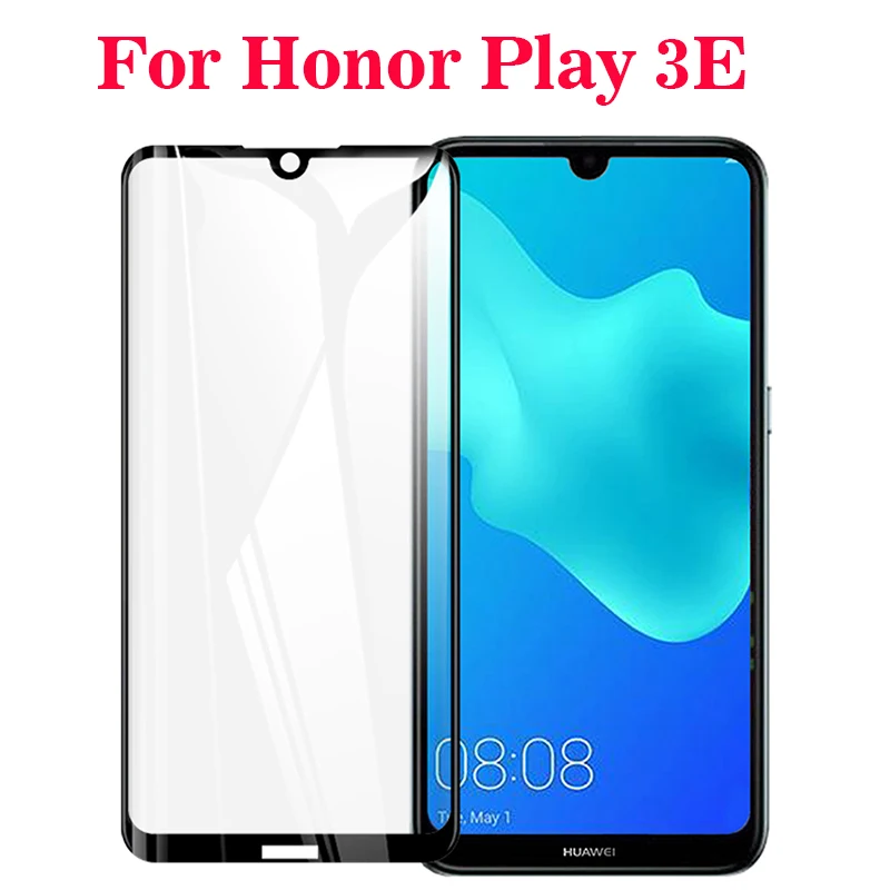 Защитное стекло для Huawei Honor Play 3E 9H полное покрытие | Мобильные телефоны и