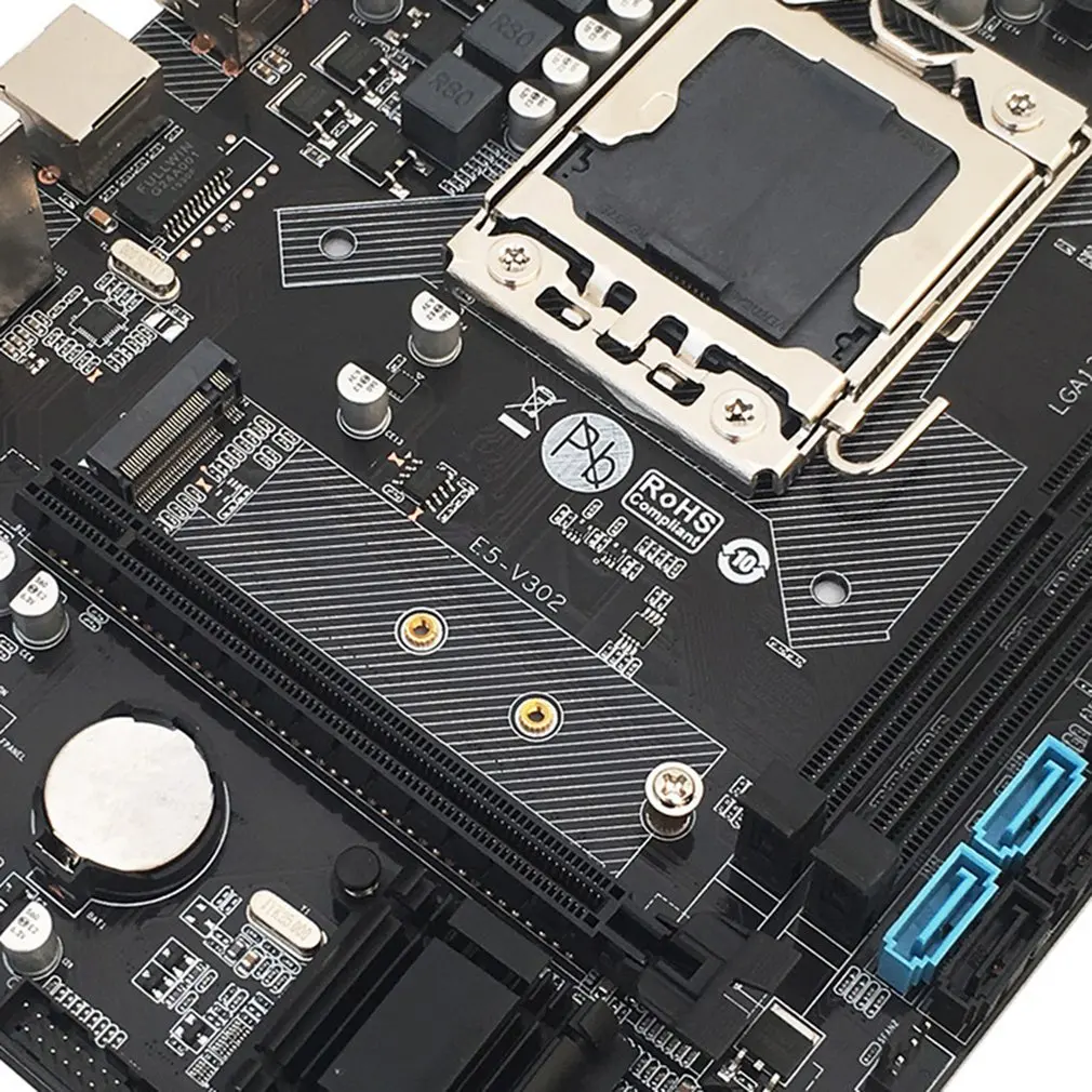 X79 Computer Motherboard 1356 Pin Ddr3 Supports M 2 Server Memory E5 2430 Cpu Six Core 2