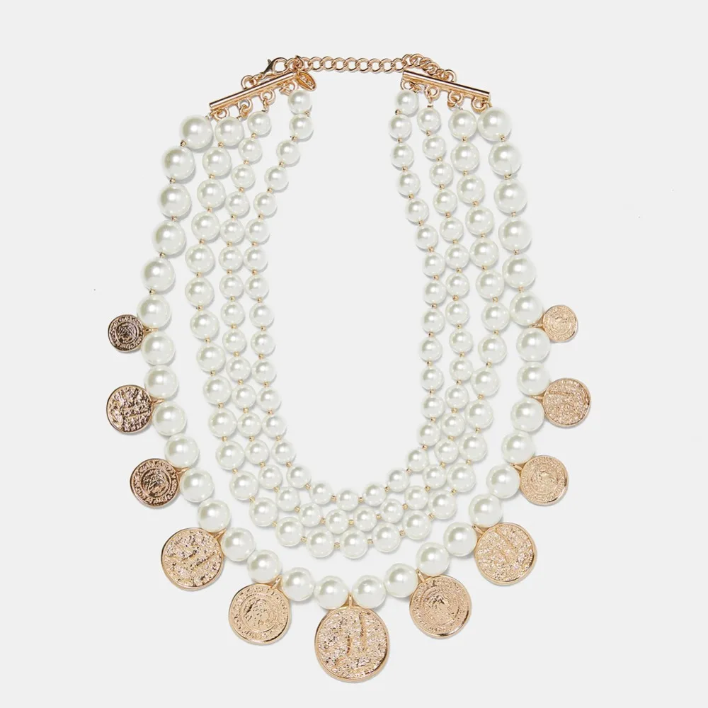 Girlgo ZA Чокеры с металлическим тиснением, ожерелье для женщин, Рождественская бижутерия, богемное ожерелье из смолы, аксессуары для воротника