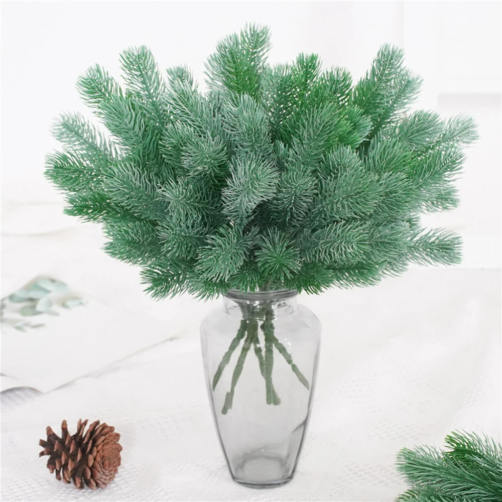 

16 Fork Artificial Plants Pine Branches Christmas tree Wedding Decorations DIY Handcraft Accessories Children Gift Bouquet