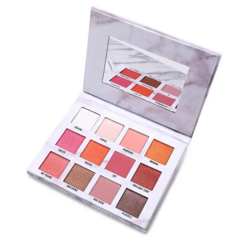 

Beauty Glazed 12 Colors Eyeshadow Palette Professional Marble Eyeshadow Tray Pearlescent Matte Free Match Makeup Palette 28D