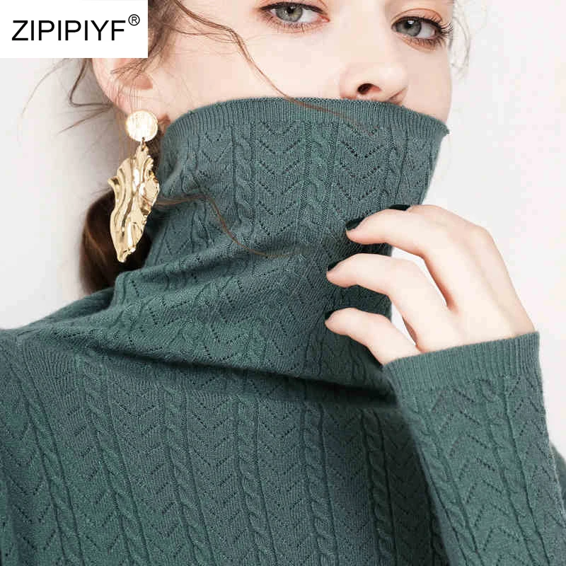 

Original Designs Newest Autumn Winter Fashion 2019 Pullovers Turtleneck Sweaters Slim Solid Sweater Women Knitting Tops AB009