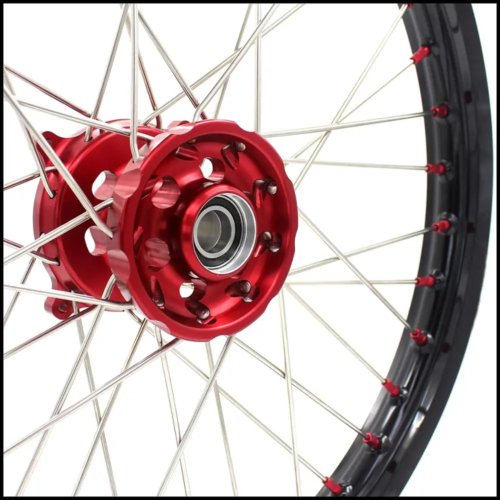 21/19 RMZ250 2007 2019 RMZ450 2005 комплект колёсных ободов MX для красной ступицы соска SUZUKI|mx