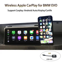 Android Авто Модуль iPhone Wi-Fi беспроводной CarPlay для BMW EVO(NBT2) Поддержка тыловой и фронтальной камеры входы