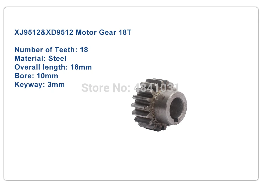 

Motor Gear 18T XJ9512&XD9512 Mini Mill
