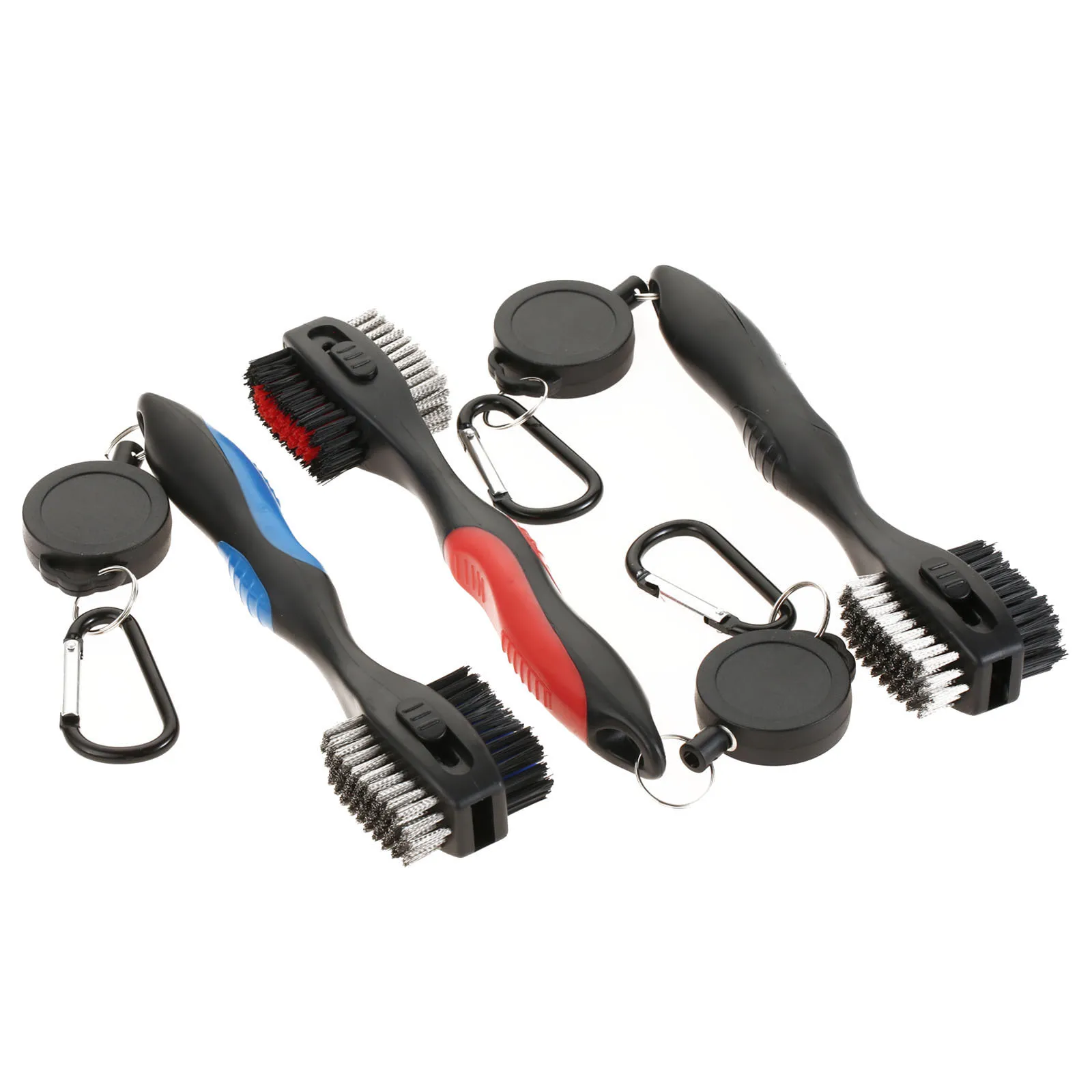 

Щетка для чистки клюшки, большая головка щетки, удобная ручка, очиститель пазов, Выдвижной карабин на молнии, может прикрепляться к мешку для гольфа