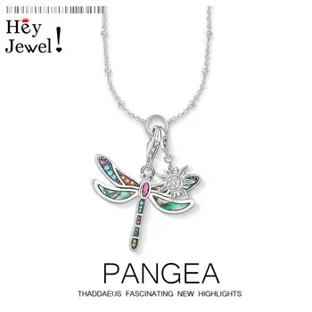 

Charm Necklace Dragonfly & Sun,2019 Winter New Fashion Bohemia Jewelry Europe 925 Sterling Silver Bijoux Gift For Women Girl