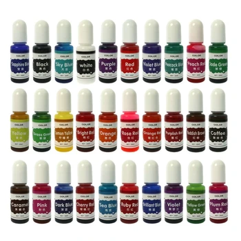 

30 Colors Crystal Epoxy Pigment UV Resin Dye DIY Jewelry Colorant Art Crafts Coloring Drying Color Mixing Liquid Decorations