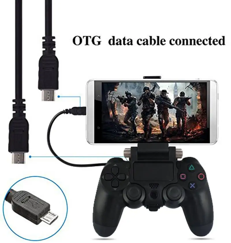 

Mobile Phone Smart Clip Clamp Holder Stand Bracket for PS4 Game Controller Phone Holder Gamepad Holder