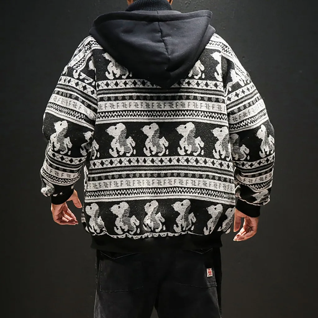 JAYCOSIN куртка-бомбер мужская зимняя с принтом chaqueta hombre модный кардиган пальто с капюшоном casaco masculino размеры США/ЕС/Великобритания 5XL 9