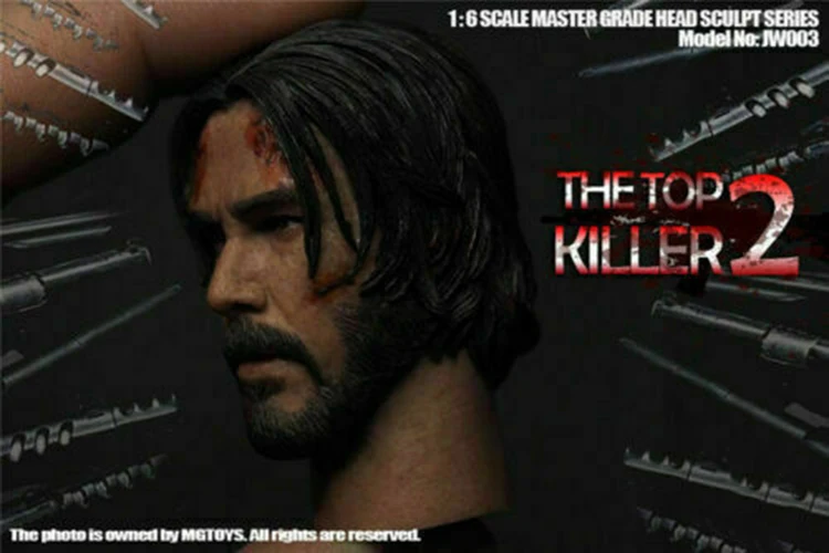 Коллекционная 1/6 Killer John Wick Head Sculpt Keanu Reeves модель для 1" фигуры тела