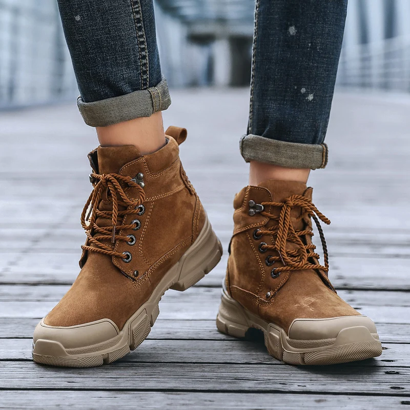 Winter Genuine Leather Ankle Boots Waterproof Keep Warm Outdoor Martin Snow Boots