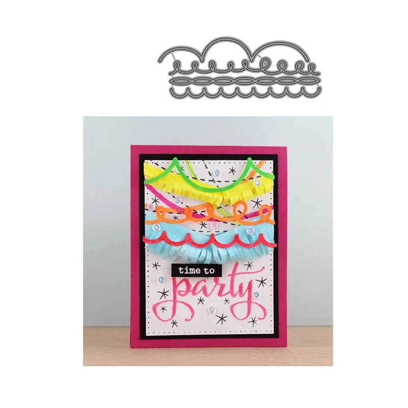 

Irregular Wave Line Type Border Cutting Dies Stencil Handicraft DIY Card Album Making Scrapbooking Embossing Template 2019 New
