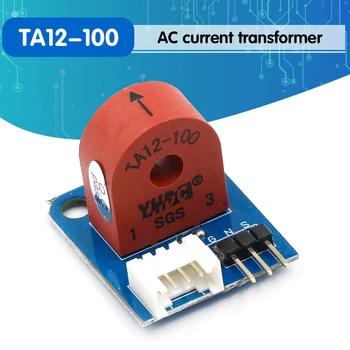 

TA12-100 AC current transformer current sensor module 0-5A 3p/ 4p interface transmitte