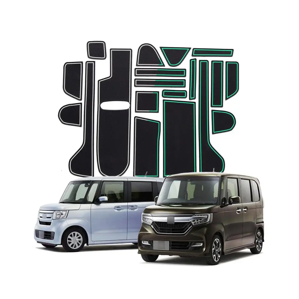 

LFOTPP 19pcs Car Anti-Slip Pad Rubber Gate Slot Cup Mat For Honda N-BOX JF3 JF4 Automotive Interior Styling Accessories