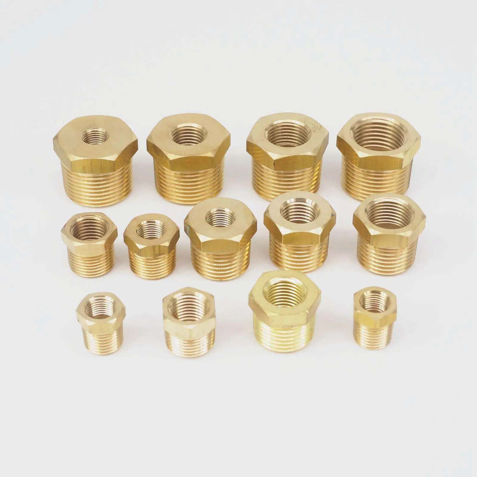 1/4 &quot3/8" 1/2 &quot3/4" NPT BSPT Резьба папа-мама латунный редуктор втулка редукционный