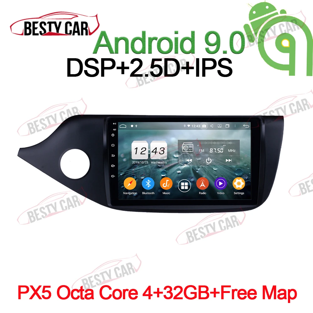 PX5-A-4-32GB-DSP " ips Android 9,0 Автомобильный мультимедийный плеер Радио стерео для KIA Cee 'd CEED JD 2012- LHD gps навигация головное устройство DSP wifi - Цвет: PX5-A-4-32GB-DSP