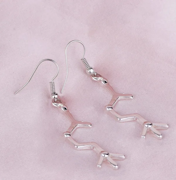 Серьги-гвоздики из синтетического молекулярного серебра для коллег и учителей