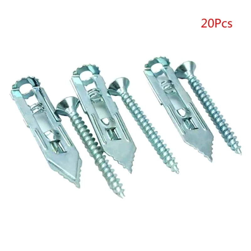 Carbon Steel Self Drilling Drywall Anchors with Screws No Drill or Holes in Wall 50PCS 