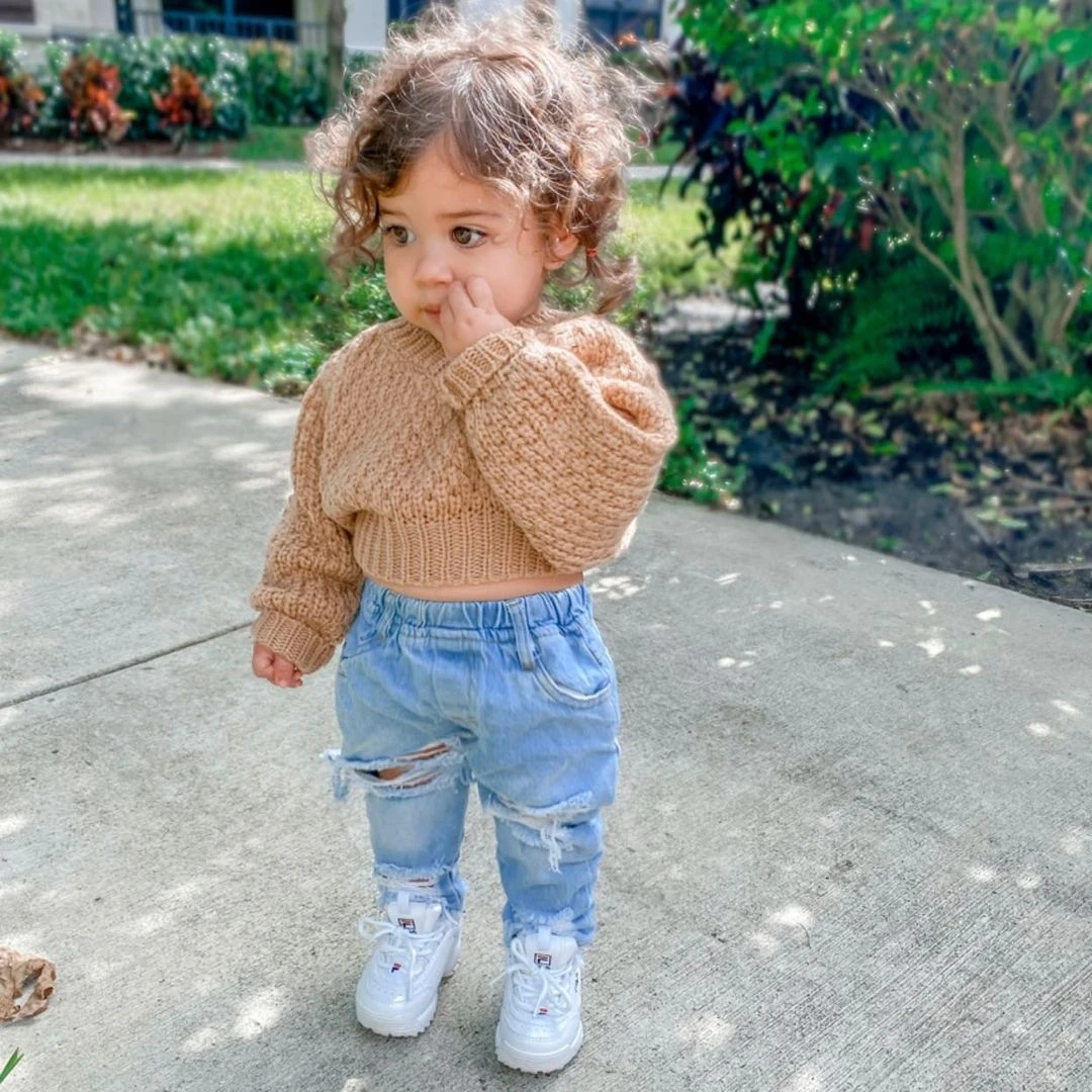 Cute Infant Toddler Baby Girls Clothing Knit Sweater Pullover Sweatshirt  Warm Long Sleeve Shirt Tops Knitted Fall Winter Clothes|Sweaters| -  AliExpress
