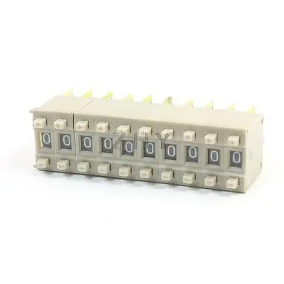 

10 Pcs KM2 0-9 Digital BCD Code Thumbwheel Pushwheel Switches Gray 18mm x 6mm