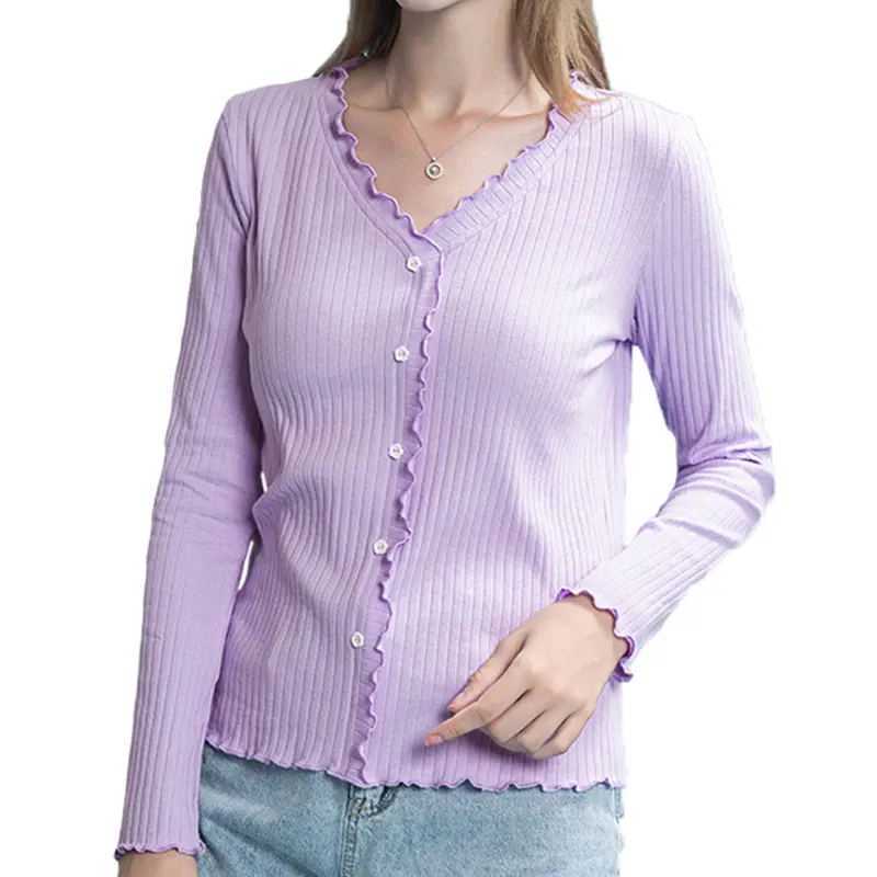 

Tops Women 2020 Women Tees Shoulder Collar Wearing V-shaped Long Sleeve T-Shirt Cotton Long Sleeve Lady Women T-Shirt Camisetas