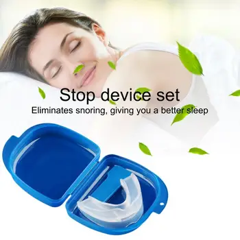 

Sleeping Mouth Guard Stop Teeth Grinding Anti Snoring Bruxism with Case Box Sleep Aid Eliminates Snoring Health Care