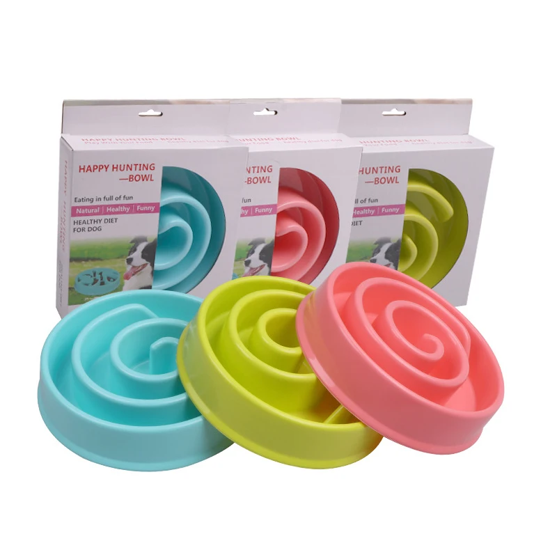 

Dropshipping Pet Dog Feeding Food Bowls Puppy Slow Down Eating Feeder Dish Bowl Prevent Obesity Pet Dogs Supplies