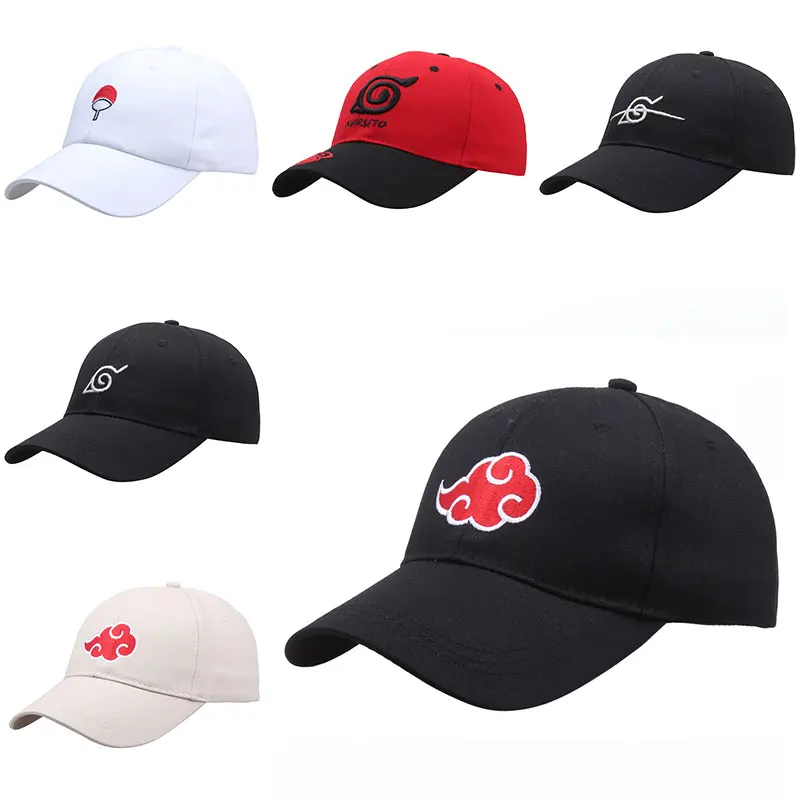 2020 Аниме Наруто шляпа Косплей костюмы Аксессуары Sasuke Akatsuki бейсболка Sunhat Прямая