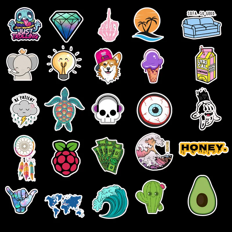 50PCS Small Fresh Cute Suitcase Stickers Super Waterproof Graffiti Suitcase Stickers 50PCS Small Fresh Cute Suitcase Stickers Super Waterproof Graffiti Suitcase Stickers