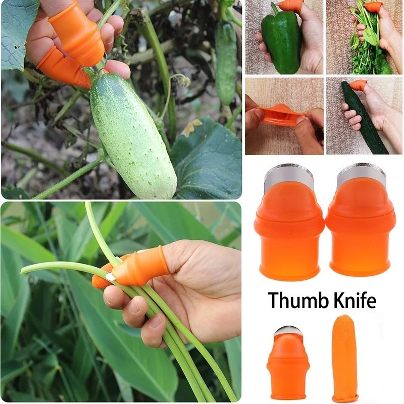 1 x Mini Thumb Cutter Separator Finger Picking Tool Garden Harvesting Plant 
