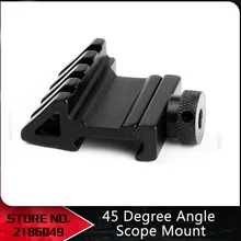 Элемент 45 градусов угол тактический прицел крепление алюминий смещение 4 Слот боковой рельс прицел RTS Rail страйкбол 45 мм Пикатинни Вивер лазер