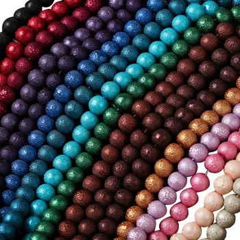 

1445Pcs Glass Straight Hole 10MM Wrinkle Beads 17 Colors DIY Jewelry Accessories Pockmark Beads Anti-Cotton Beads
