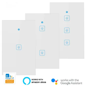 

Wifi Smart Light Switch US Standard for Google Home Alexa Voice Control Tuya EWeLink Remote Control Touch Wall Wireless Switches