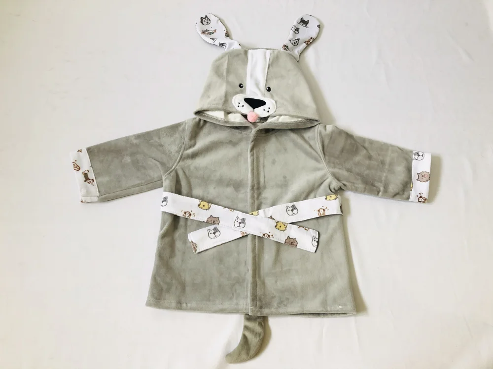 bamboo fiber Puppy 30 дизайнов, с капюшоном, модель животного, детский банный халат/детское спа-полотенце с героями мультфильмов/детский банный халат с героями мультфильмов/детское пляжное полотенце s - Цвет: bamboo fiber Puppy
