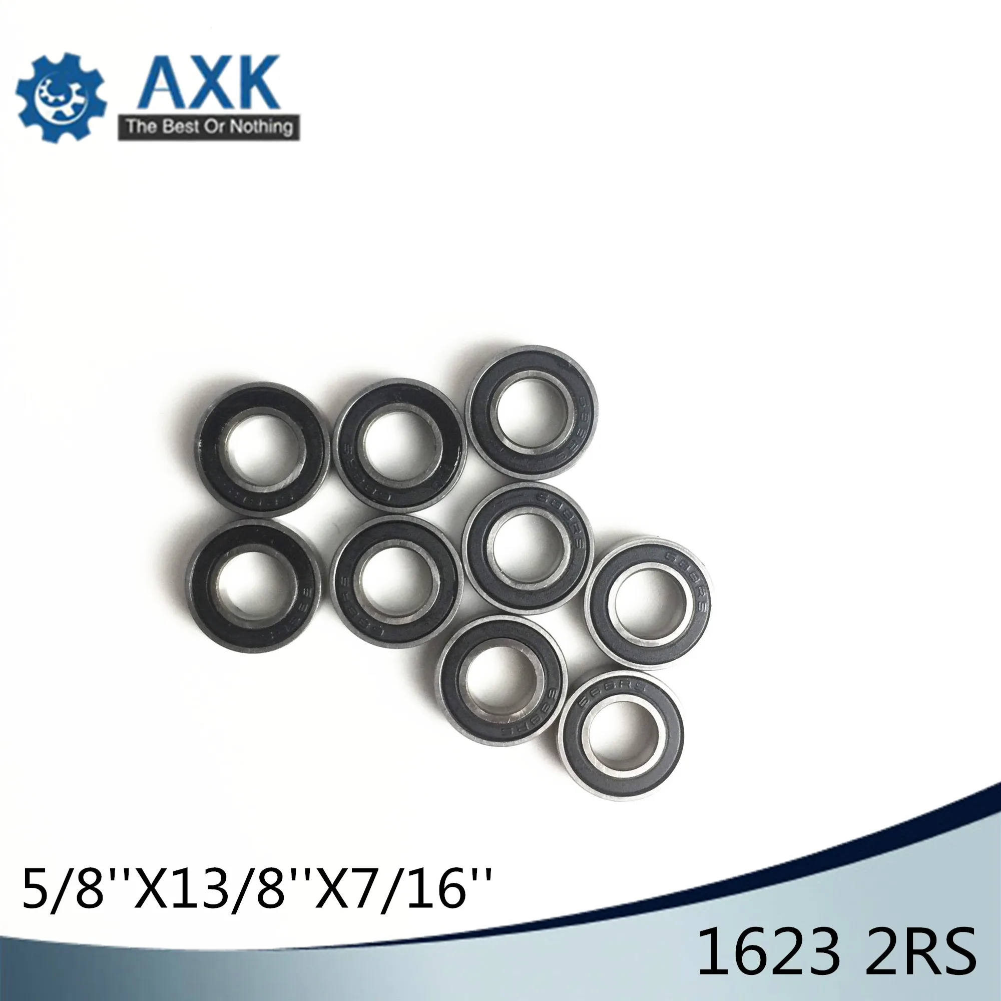 1623 2RS ABEC 1 (10 шт) 5/8 &quotx1 3/8&quot x7/16 &quotдюймов экранированные шарикоподшипники 1623RS|Валы|