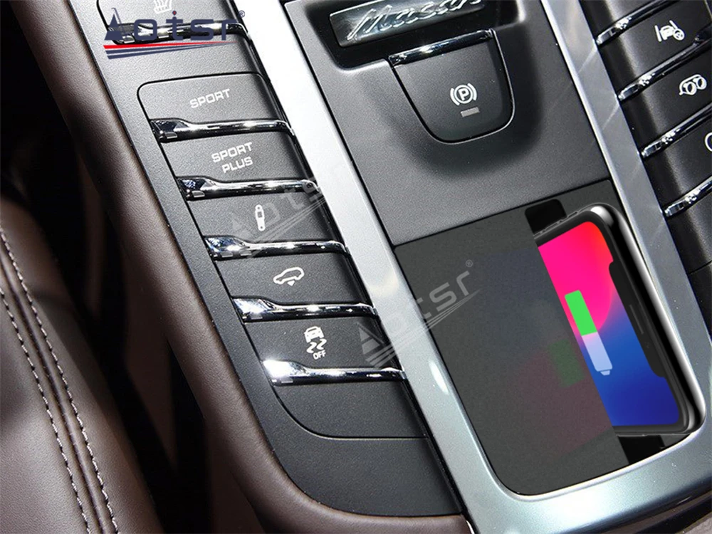 QI Car Wireless Charger For Porsche Macan Intelligent Infrared Fast Charging Phone holder for iPhone Samsung Huawei