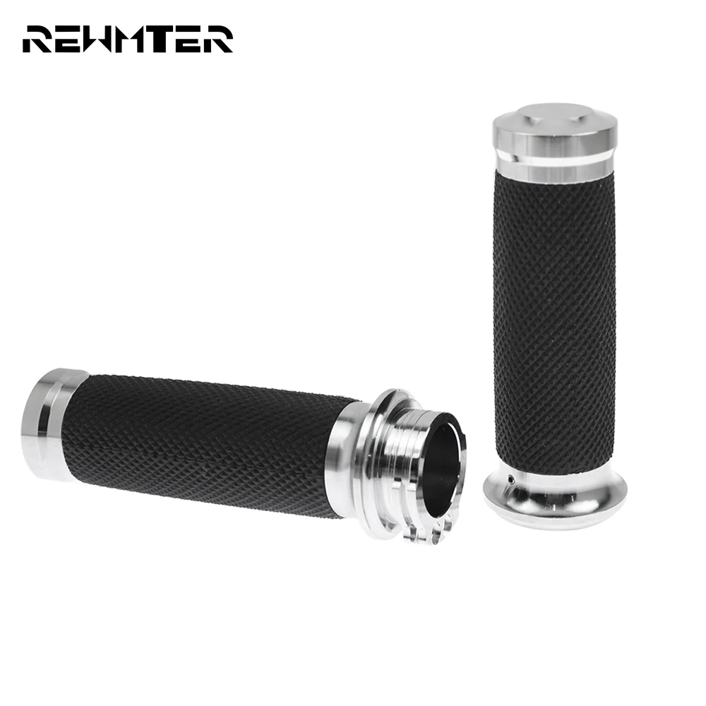

Chrome 1"25mm Grips Motorcycle Hand Grips Handlebar Handle Bar For Harley VRSC XL XR Dyna Softail Touring Sportster 883 1200